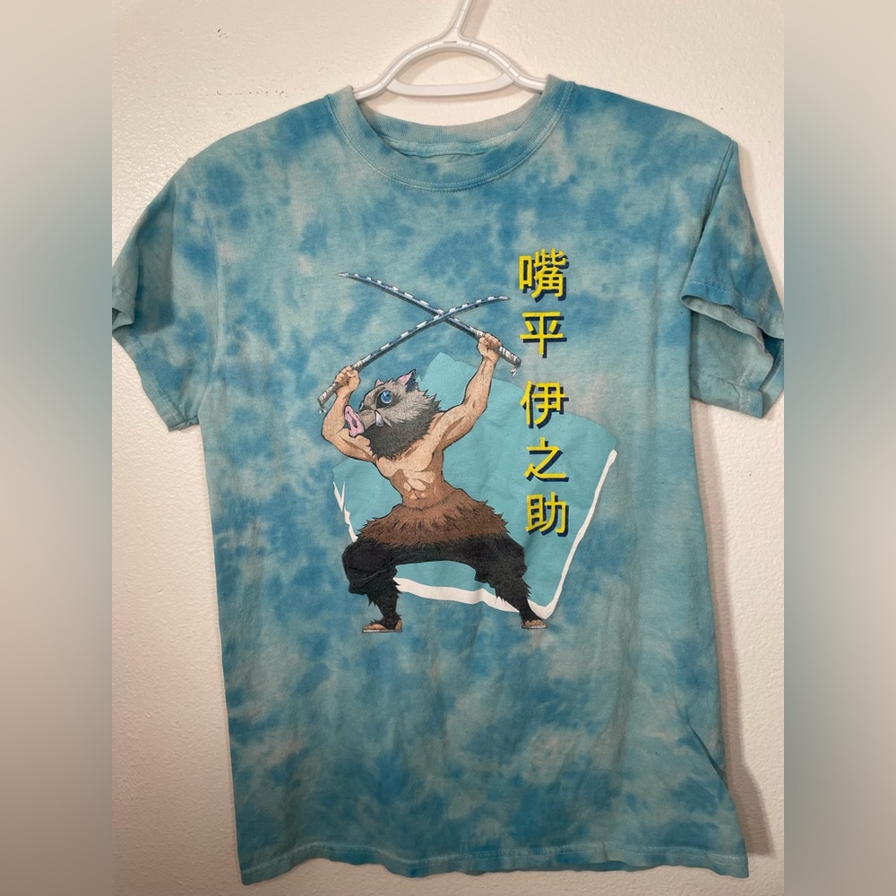 Blue Demon Slayer shirt with inosuke